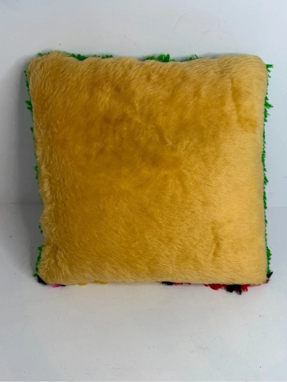 Vintage Winnie the Pooh & Piglet Latch Hook Pillow 12x12 Handmade Retro